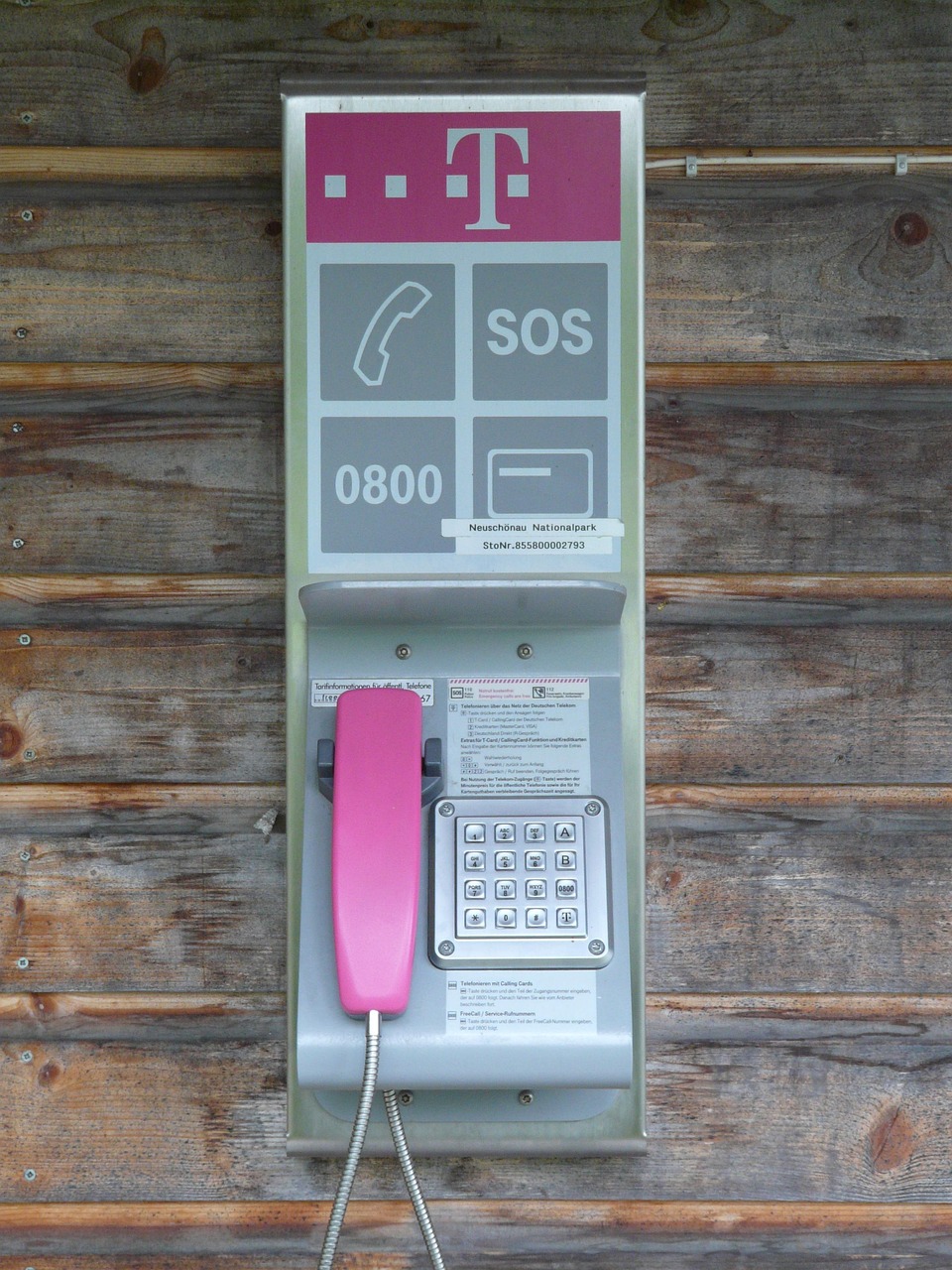 phone, phone booth, make a phone call, telephone receiver, pink, call up, emergency call